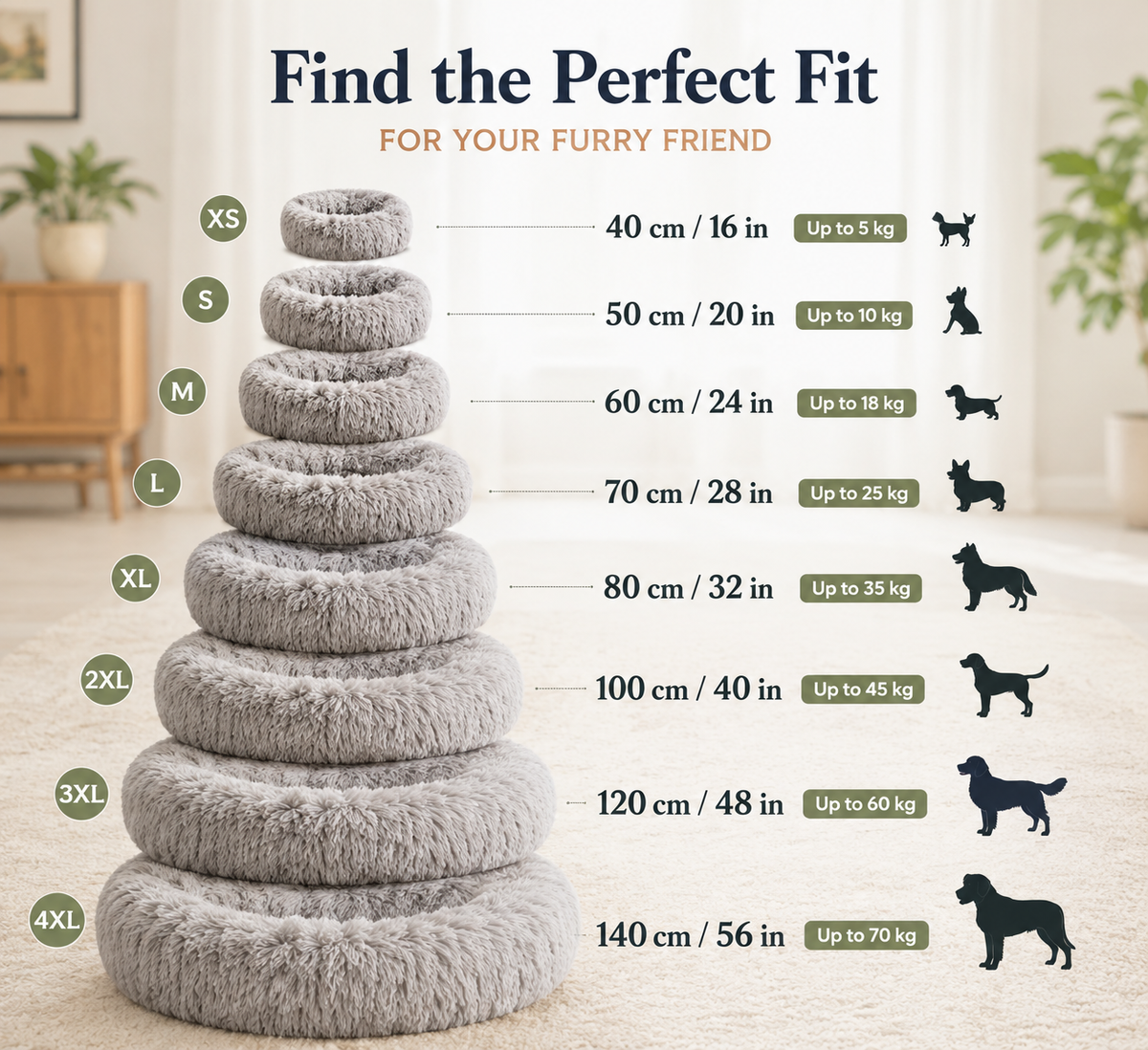 Anxiety Relief & Calming Dog Bed